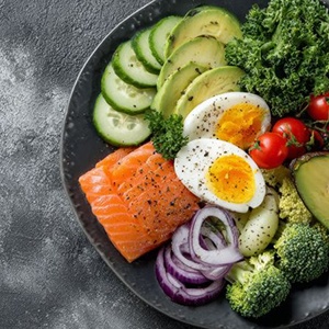 Variety of healthy, nutritious foods