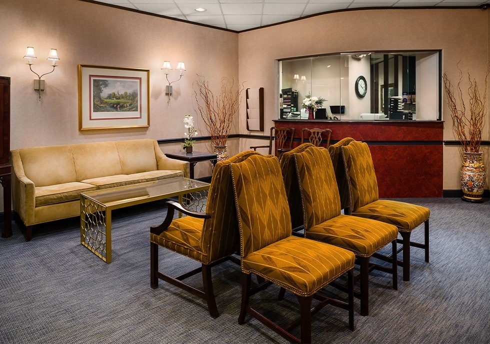 Dental implant center reception desk