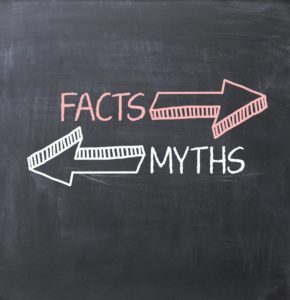 Chalkboard — facts vs myths about dental implants in Houston